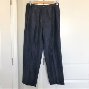 Eileen Fisher Silk Linen Blue Navy Pants Size PP